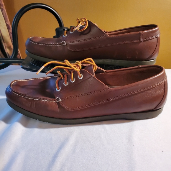 LL BEAN MEN\'S BOAT SHOES BROWN SIZE 14EE main image 6